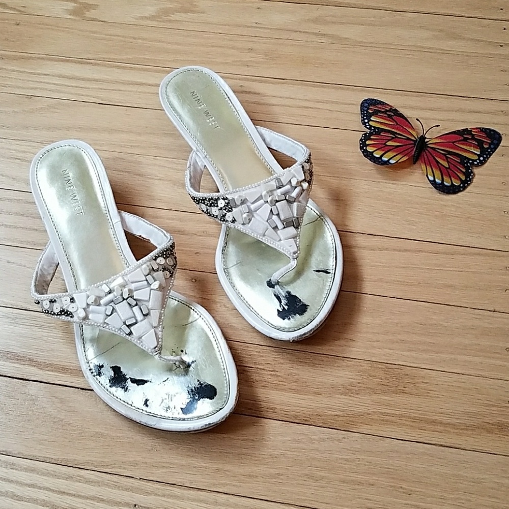 NINE WEST Embellished Sandals, size 9